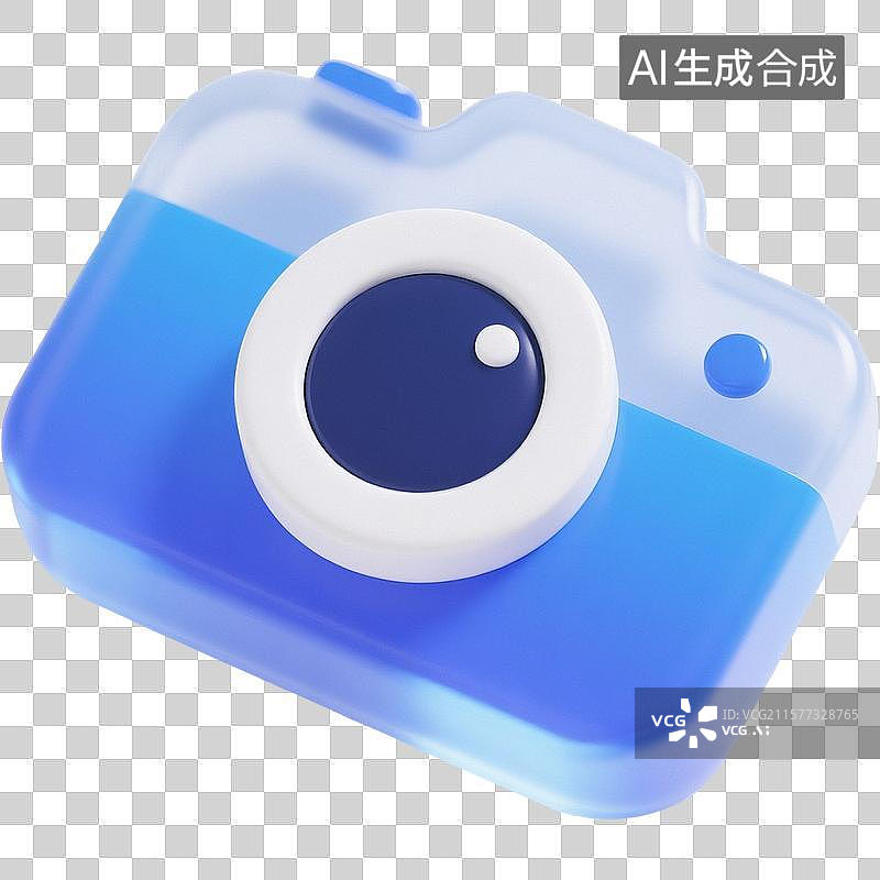 【AI数字艺术】3D相机图标图片素材