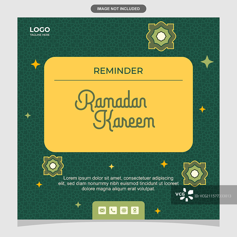 拉马丹快乐社交媒体横幅设计图片素材