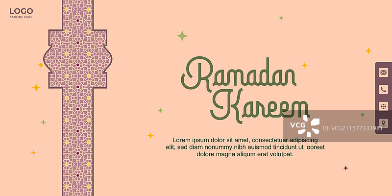 带有伊斯兰风格的高档拉马丹横幅图片素材