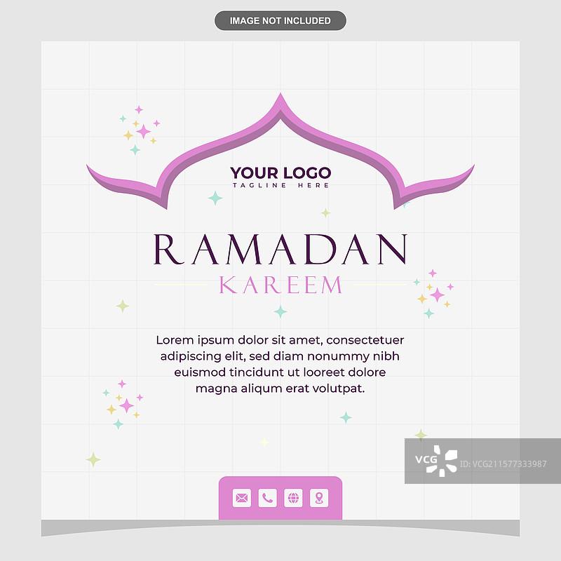 带有伊斯兰风格的高档拉马丹横幅图片素材