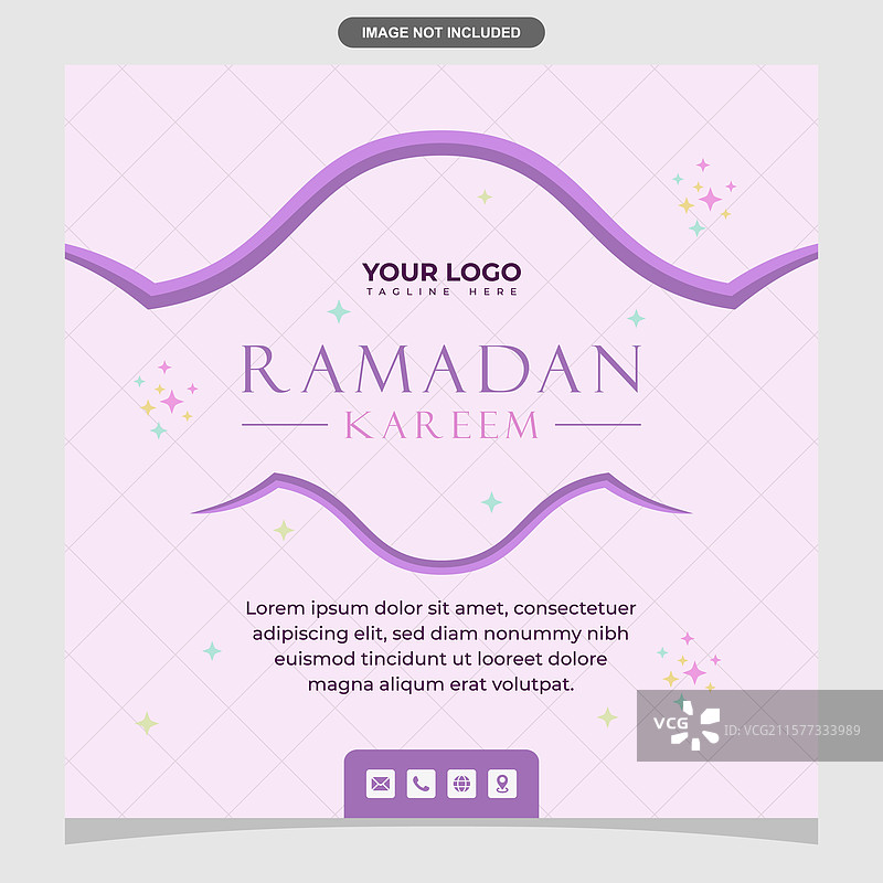 现代的拉马丹社交媒体横幅设计图片素材