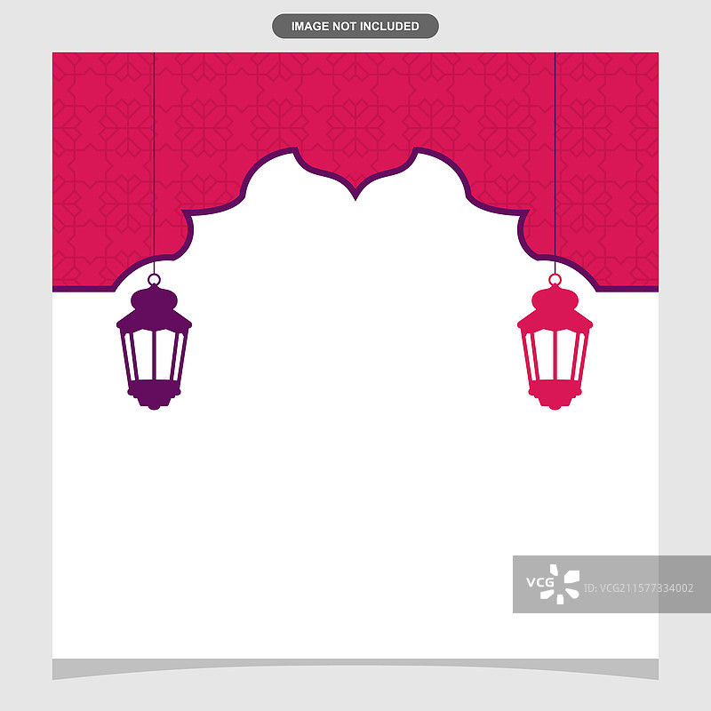 简单的伊斯兰风格的拉马丹横幅模板图片素材