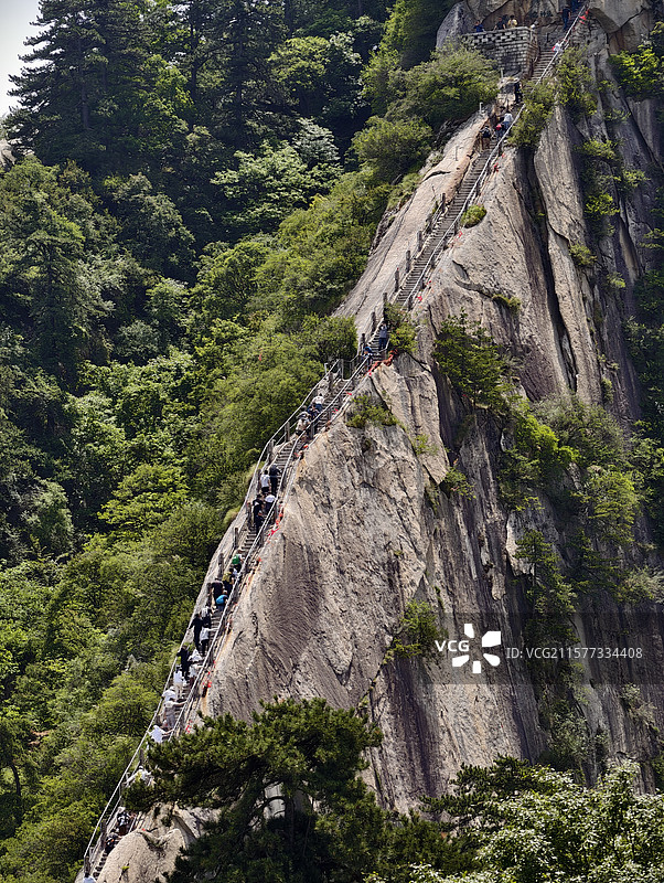 华山苍龙岭图片素材