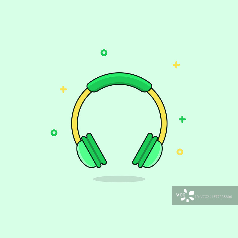 简单耳机卡通图标图片素材