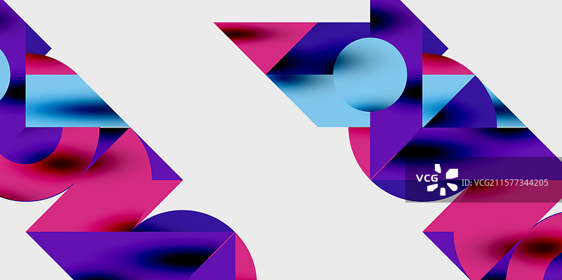 圆、半圆和的详细构成图片素材