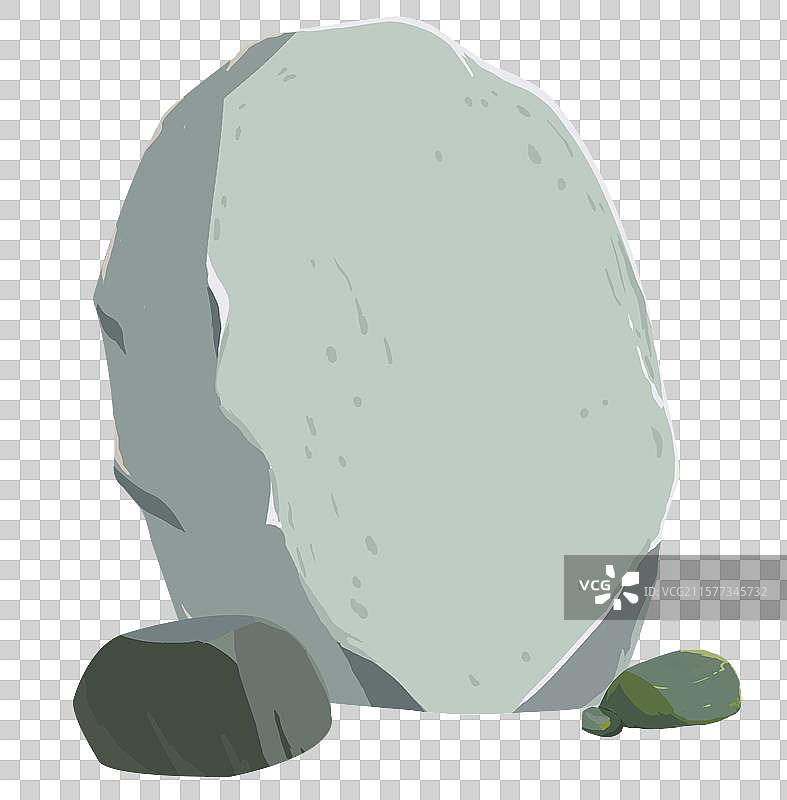 一个巨大的天然岩石石头石块图形元素插画图片素材