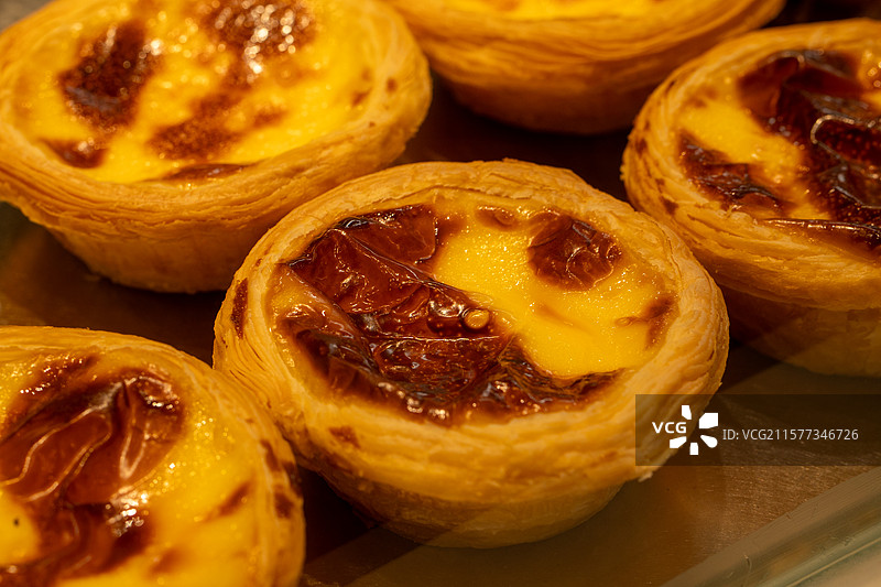 葡式蛋挞特写图片素材