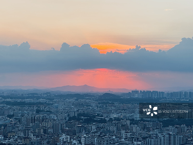 广州六片山观日落图片素材