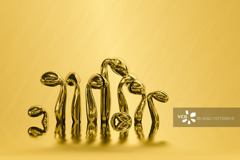 美术工艺，不锈钢雕塑，生机，豆芽图片素材