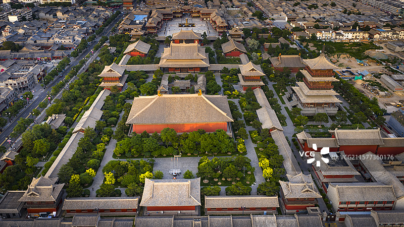 山西大同古城华严寺古城墙图片素材