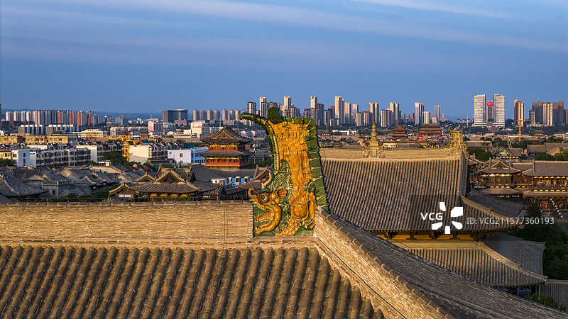 山西大同古城华严寺古城墙图片素材