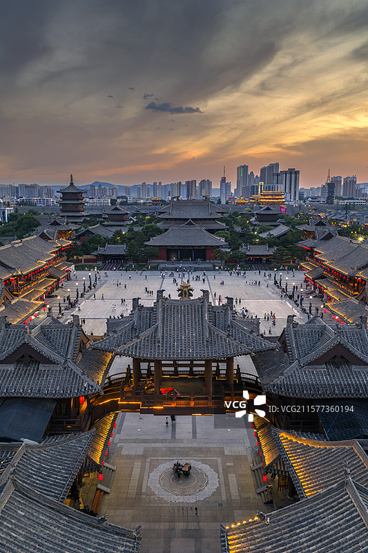 山西大同古城华严寺古城墙图片素材