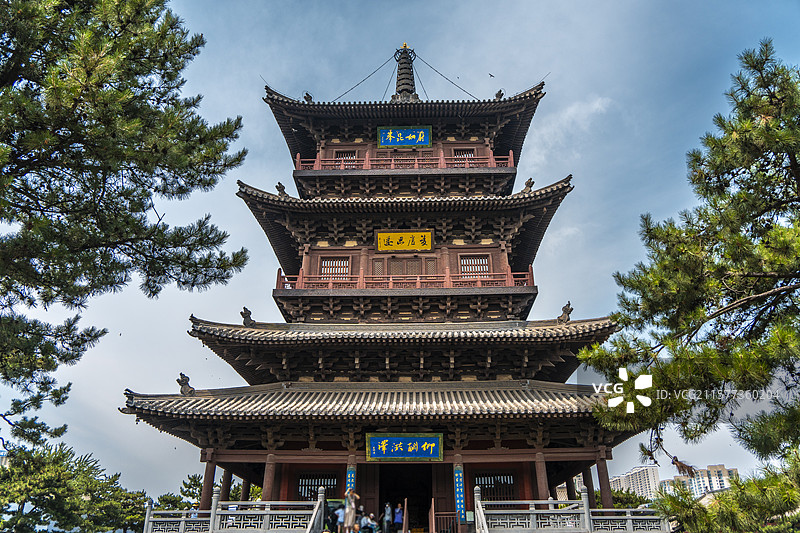 山西大同古城华严寺古城墙图片素材