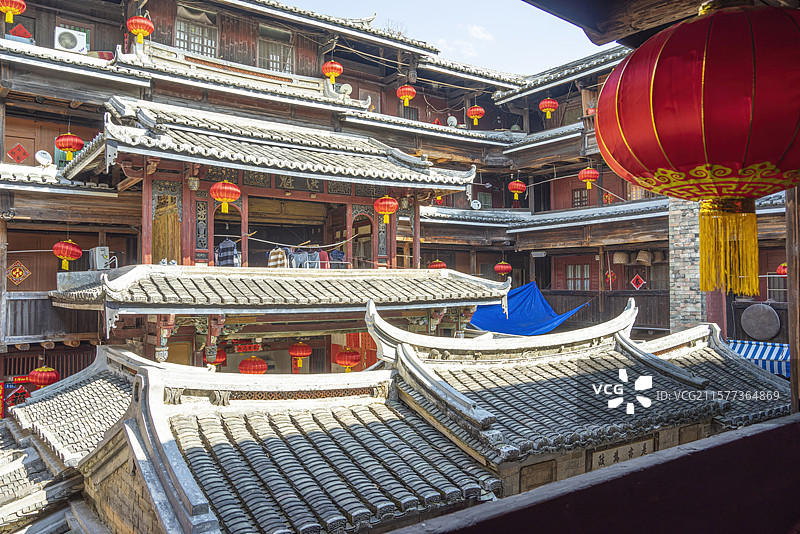 中国福建龙岩永定土楼王子景区奎聚楼图片素材