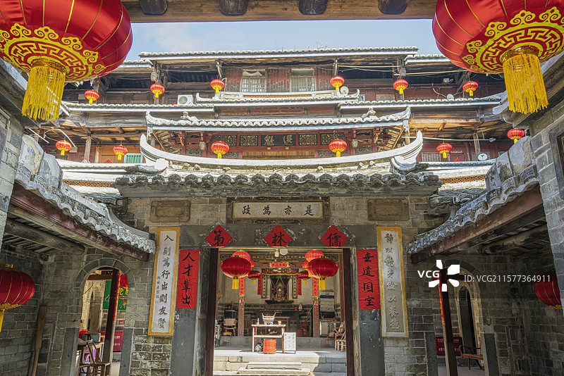 中国福建龙岩永定土楼王子景区奎聚楼图片素材