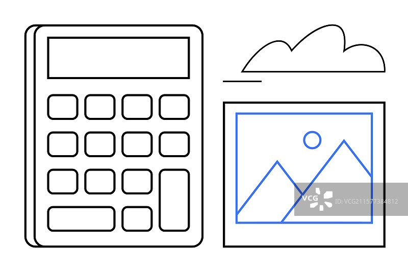 数字计算与云集成图片素材