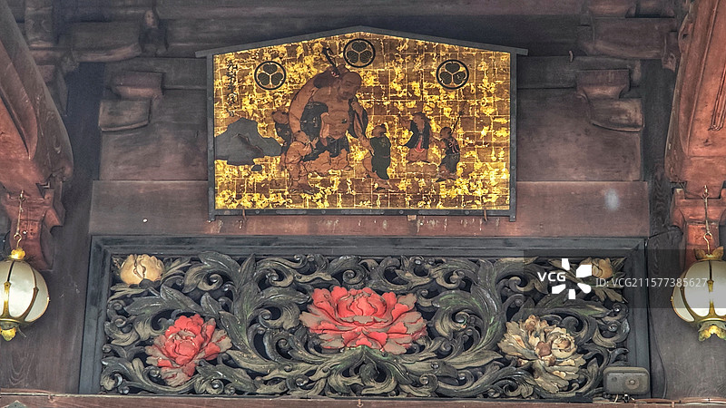 日本东京护国寺位于文京区，建于 1681 年，属真言宗丰山派，有诸多文化财，每月 18 日开放本堂，图片素材