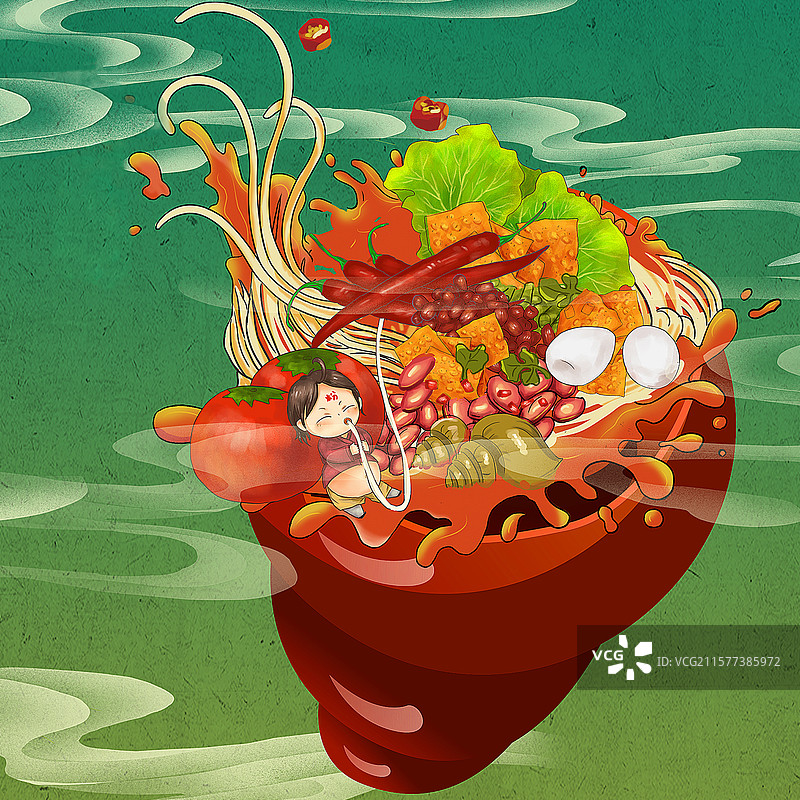 图库任务热门城市特色美食-螺蛳粉图片素材