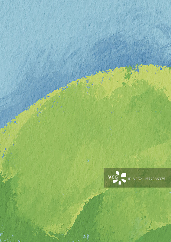 绿色草地与下午天空的抽象背景图片素材