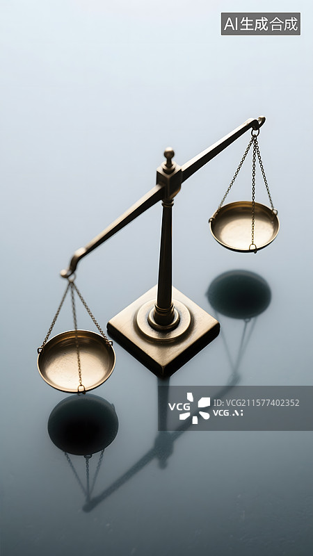 【AI数字艺术】简约天平插画图片素材