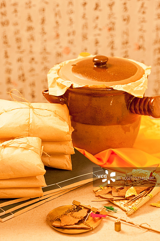 中药 中药材 药包 煎药图片素材