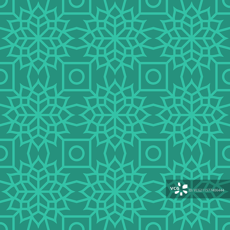 绿色伊斯兰图案背景无缝设计图片素材