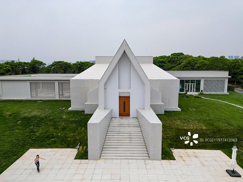 武汉园博园景区全新艺术综合体建筑小阿那亚图片素材