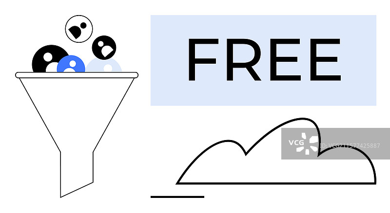 使用云存储筛选用户的漏斗图片素材