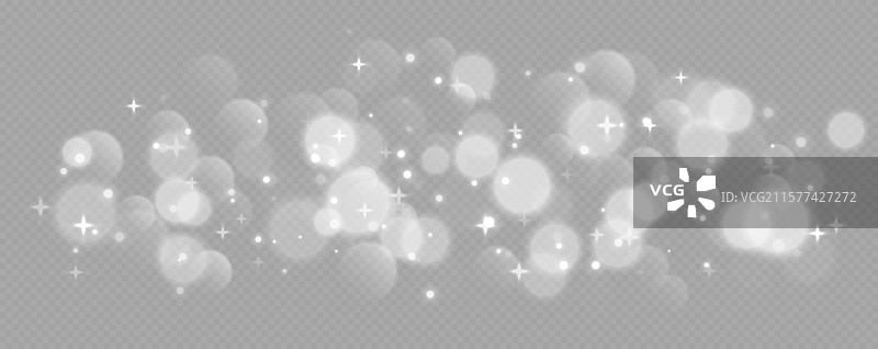 白色虚化背景，星星和闪光的光泽叠加效果图片素材
