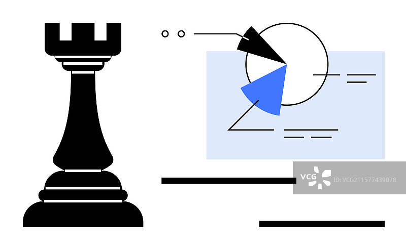 使用棋子车和数据进行战略规划图片素材