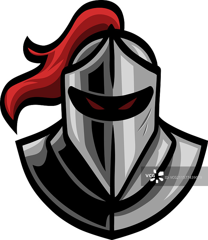 骑士战士盔甲吉祥物角色设计标志图片素材