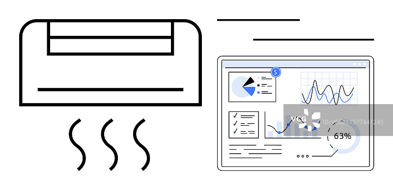 智能空调带温度控制功能图片素材