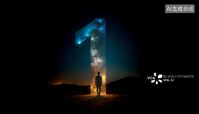 【AI数字艺术】发光数字1，1，抽象概念纹理背景，科技背景，蓝色数字图片素材