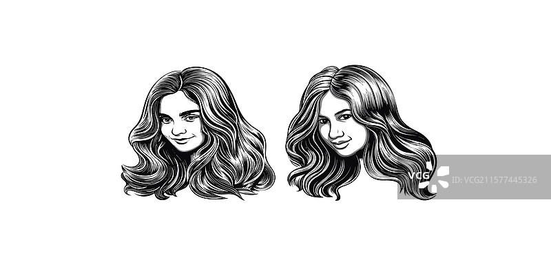 美丽的女孩注视着观众图片素材