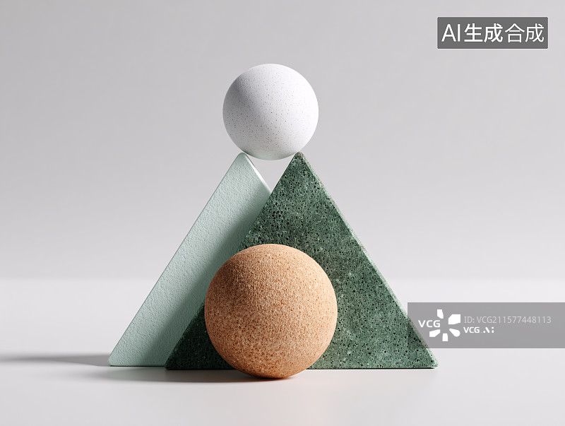 【AI数字艺术】几何美学的简约背景图片素材