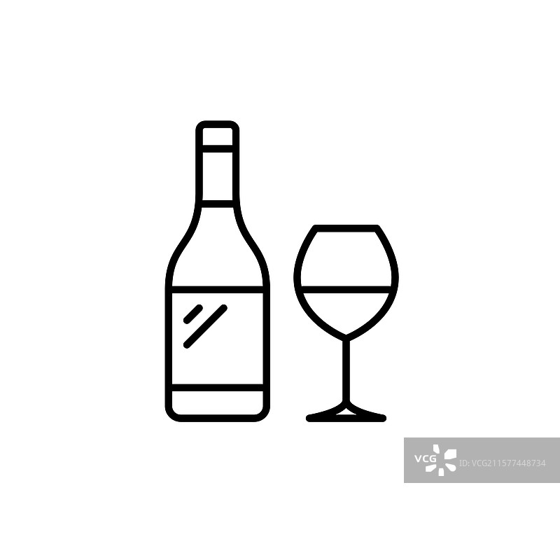 餐厅的酒瓶和酒杯饮品菜单图片素材