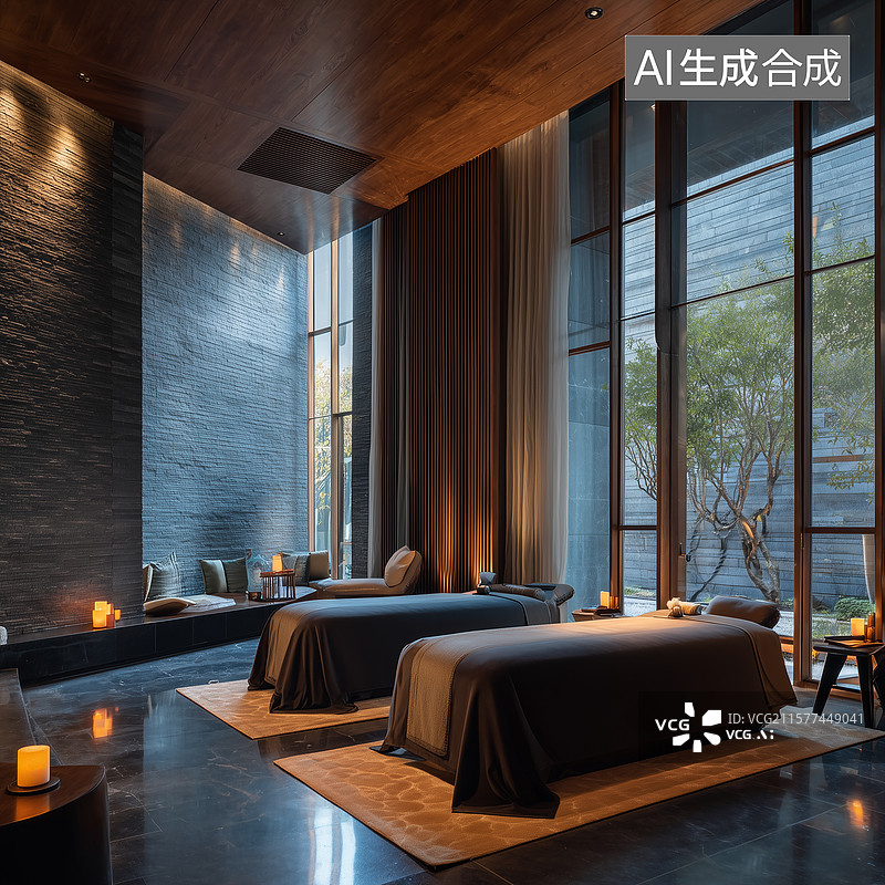 【AI数字艺术】奢华水疗室设计图片素材
