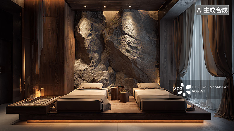 【AI数字艺术】奢华水疗室设计图片素材