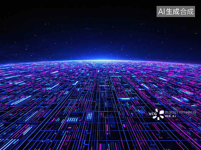 【AI数字艺术】未来科技之路图片素材