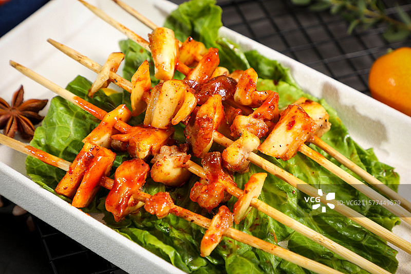 烤羊板筋图片素材