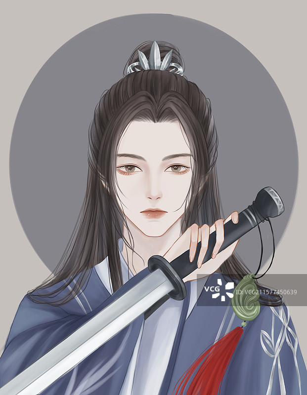 执剑的少侠图片素材