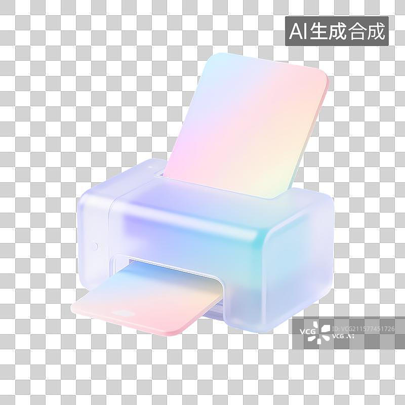 【AI数字艺术】渐变色打印机设计图片素材