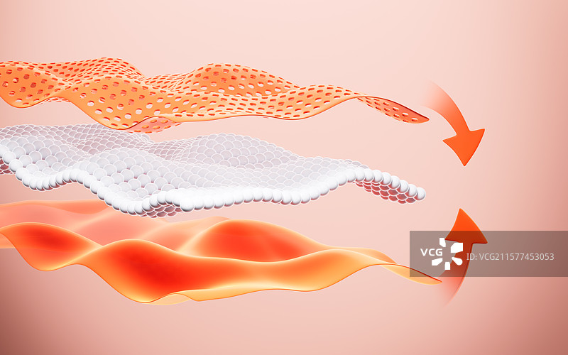 导热保暖透气的床垫被子等广告背景3D渲染图片素材