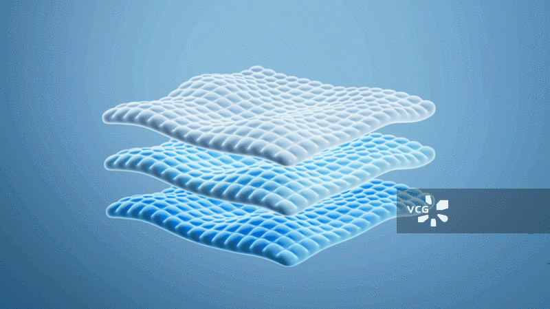 柔软舒适的网格被子毯子床垫等广告背景动画图片素材