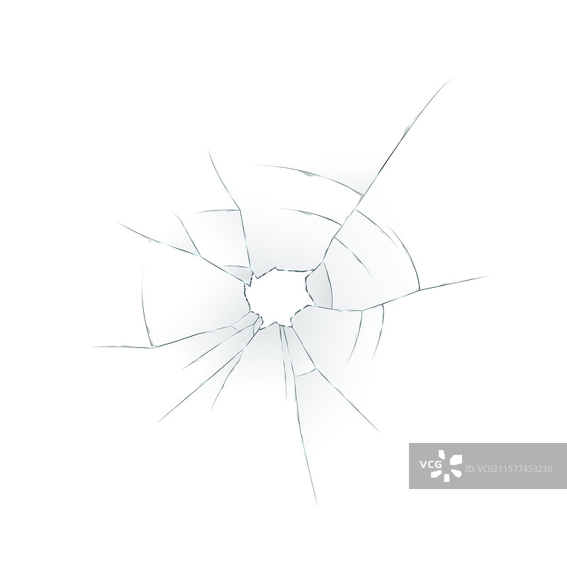 透明表面上的玻璃破碎纹理图片素材