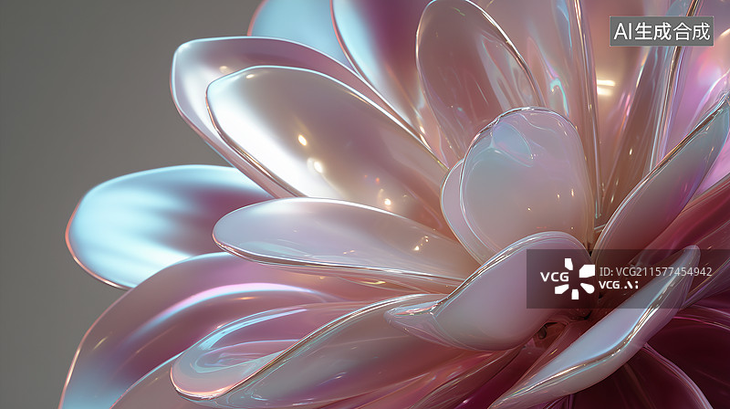【AI数字艺术】虹彩花瓣花卉设计图片素材