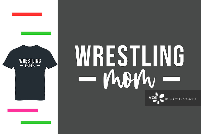 摔跤妈妈T恤设计图片素材