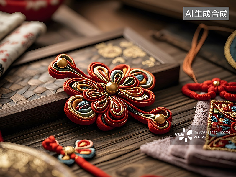 【AI数字艺术】精美的盘扣图片素材