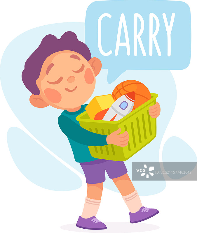 男孩带着玩具与小孩一起学习图片素材