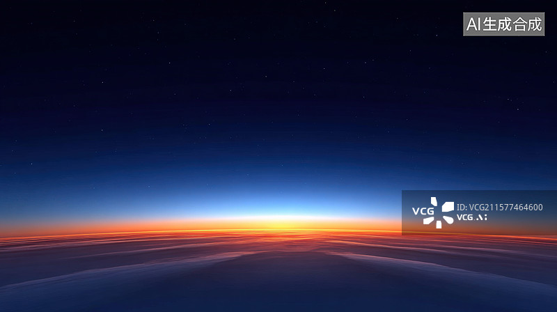 【AI数字艺术】大气层上的日出图片素材